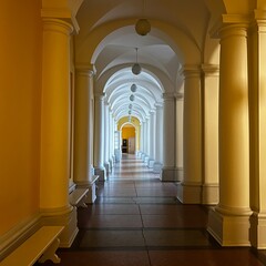 Yellow cathedral columns