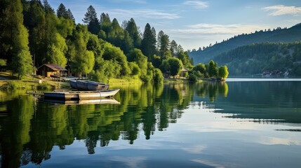 Obraz premium vacation lake sapanca