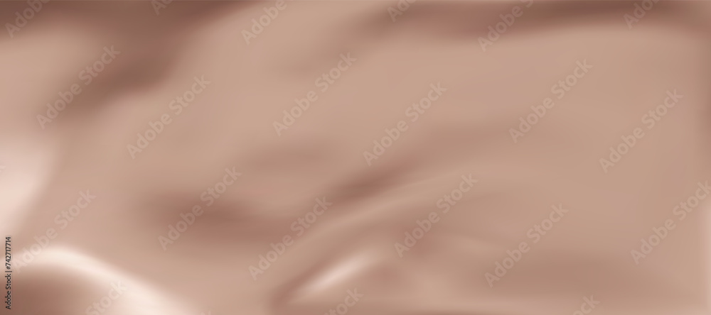 Wall mural Abstract light beige gradient background. Minimalistic subtle wavy silk texture. 3D vector illustration.