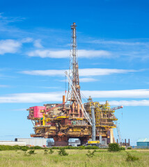 Oil Platform for Scrapping - At Hartlepool Teesside UK