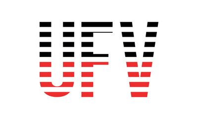 UFV three initial letter iconic line negative space minimal logo design vector template. monogram, abstract, wordmark, business, typography, minimalist, brand, company, flat, modern, unique, simple