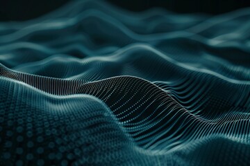 Abstract technology stream background with digital waves flowing in a seamless pattern