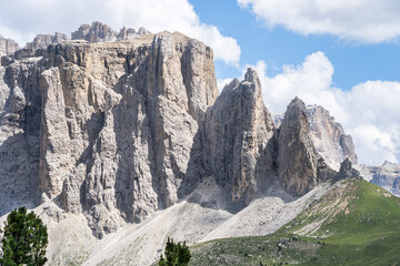 Fototapeta na wymiar Sella Group massif, South Tyrol, Italy