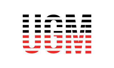 UGM three initial letter iconic line negative space minimal logo design vector template. monogram, abstract, wordmark, business, typography, minimalist, brand, company, flat, modern, unique, simple