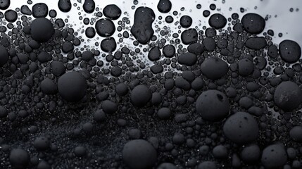Close-up shot of water bubbles in monochrome. Ideal for scientific presentations