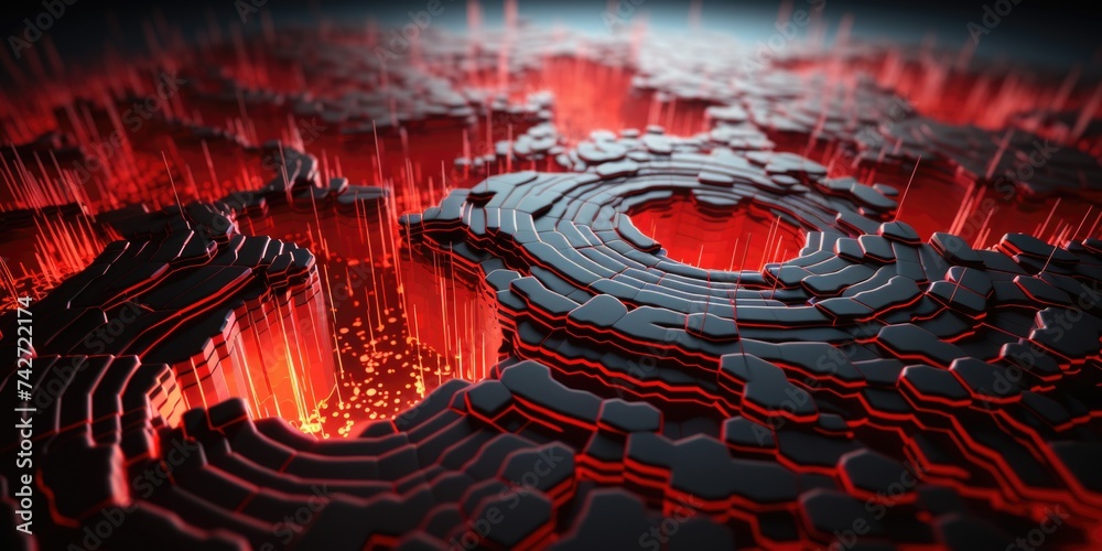 Aufkleber Computer generated image of red and black abstract background. Ideal for graphic design projects
