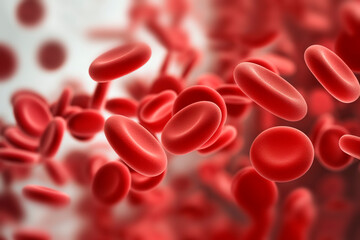 red blood cells move within blood vessels