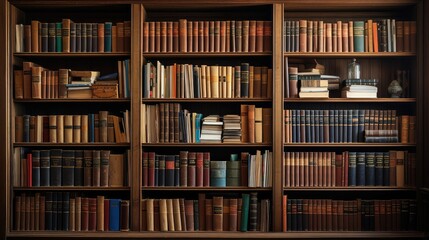 shelf library bookshelf - obrazy, fototapety, plakaty