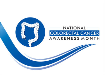 March is colorectal Awareness Month background design.