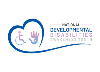 March is Developmental disabilities Awareness Month background design.
