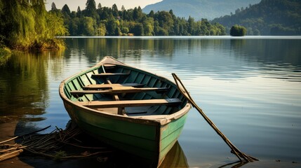 water lake fishing boat