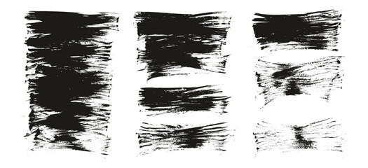 Hand Drawn Flat Fan Brush Thin Long Background High Detail Abstract Vector Background MEGA Set 