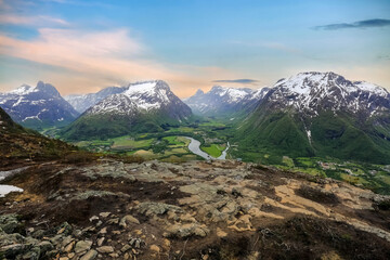 Aerial view of Romsdalen and Isterdalen, Norway