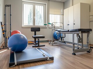 Physiotherapy equipment in a modern clinic showcasing the tools for patient improvement