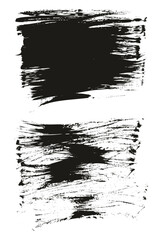 Hand Drawn Flat Fan Brush Thin Long Background High Detail Abstract Vector Background Set 