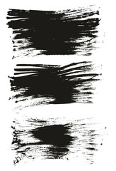 Hand Drawn Flat Fan Brush Thin Long Background High Detail Abstract Vector Background Set 