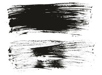 Hand Drawn Flat Fan Brush Thin Long Background High Detail Abstract Vector Background Set 