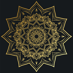 Golden Mandala Design