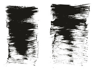 Hand Drawn Flat Fan Brush Thin Long Background High Detail Abstract Vector Background Set 