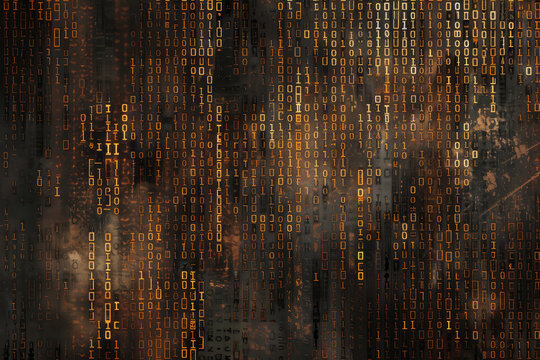 texture of brown and black alphanumeric codes