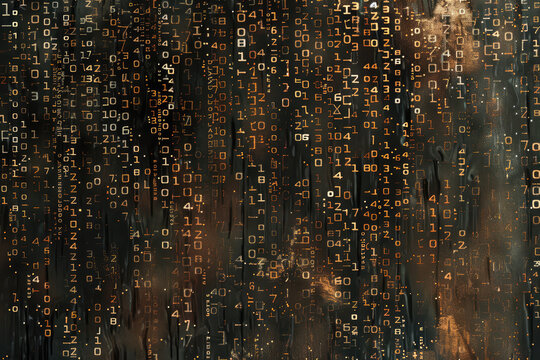 texture of brown and black alphanumeric codes