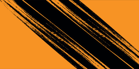 Abstract speed lines style orange color halftone banner design template. Vector illustration.