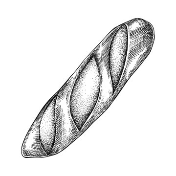 recommend clip art: Baguette vintage drawing. Traditional French bread sketch. French bakery design element. France hand-drawn food illustration, NOT AI generated