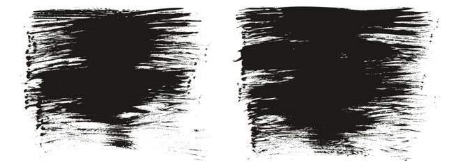 Hand Drawn Flat Fan Brush Thin Long Background High Detail Abstract Vector Background Set 