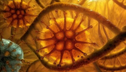 ウイルスのイメージ　新型　免疫細胞　構造