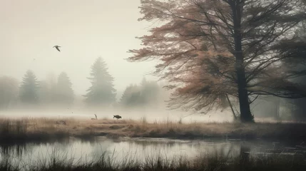 Foto auf Leinwand gloom foggy morning © PikePicture