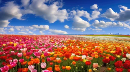 Foto op Aluminium garden spring flowers field © PikePicture