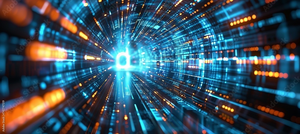 Poster Data flow through the technology portal. Generative AI technology.
