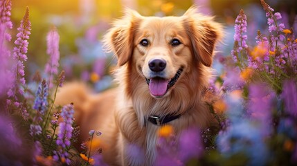 canine dog flowers