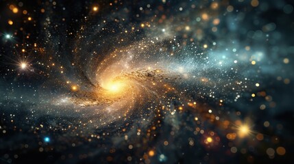 Conceptual image representing the Big Bang, conveying the vastness and complexity of the universe. 