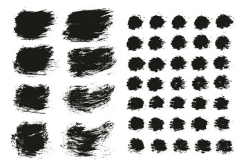 Hand Drawn Round Brush Thin Short Background & Straight Lines Mix Artist Brush High Detail Abstract Vector Background Mix Set 