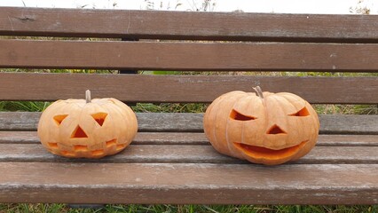 jack o lantern in the garden