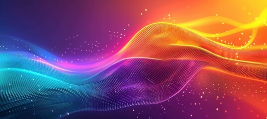 Glowing colorful spectrum light wave Generative AI technology. - obrazy, fototapety, plakaty