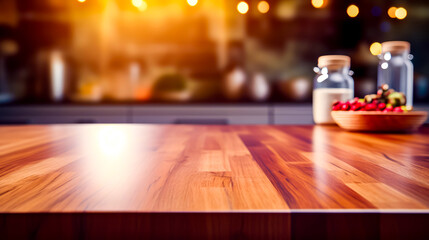 Close up of wooden table with jar of pills in the background.