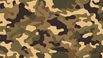 Naklejka premium Green military camouflage seamless pattern background. Army camo texture for seamless wallpaper.