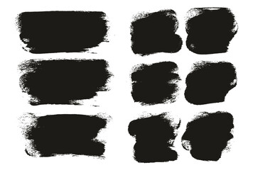 Hand Drawn Round Sponge Thick Artist Brush Long & Short Mix Background High Detail Abstract Vector Background Mix Set 