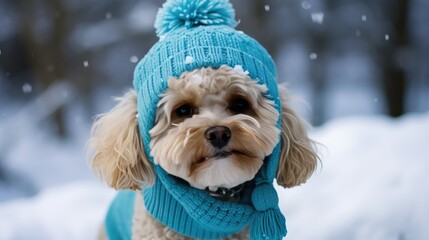 cold dog winter hat
