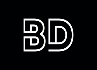 BD letter logo and monogram logo design