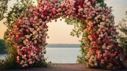 bouquet flowers arch