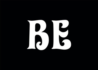 BE letter logo design and monogram logo design