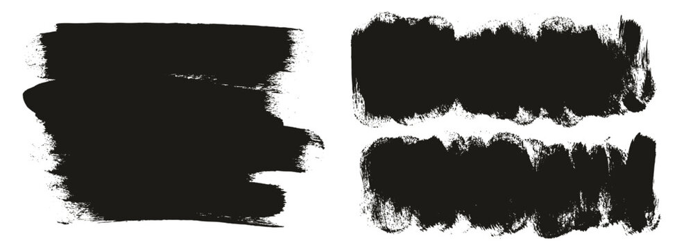 Hand Drawn Round Sponge Thick Artist Brush Long & Short Mix Background High Detail Abstract Vector Background Mix Set 
