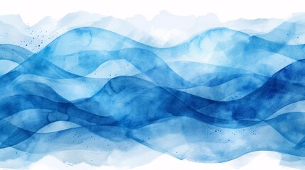 Obraz premium Vibrant watercolor ocean waves backdrop with textured design.