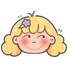 cute girl emotion stickers