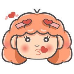 cute girl emotion stickers