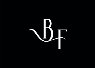 BF letter logo and monogram logo design