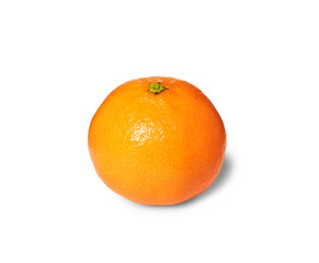 Fresh ripe juicy tangerine isolated on white